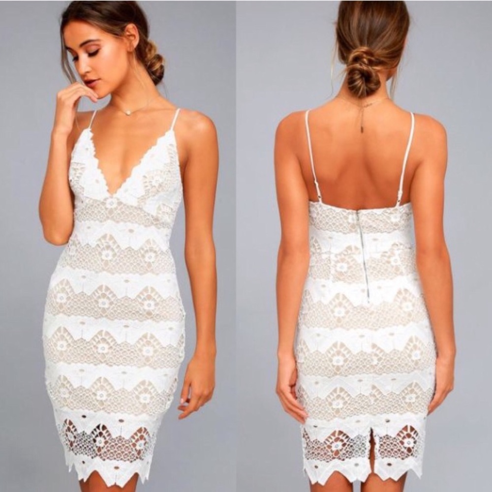 Lulus Sway Away White Crochet Lace Dress